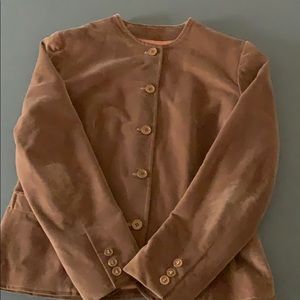 Tan velvet blazer